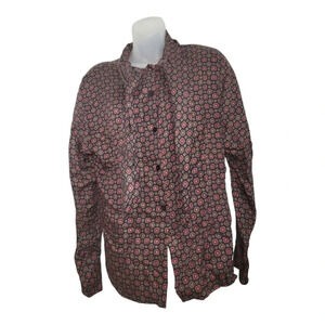Vintage  Jones New York Button Down Blouse with Tie size Medium